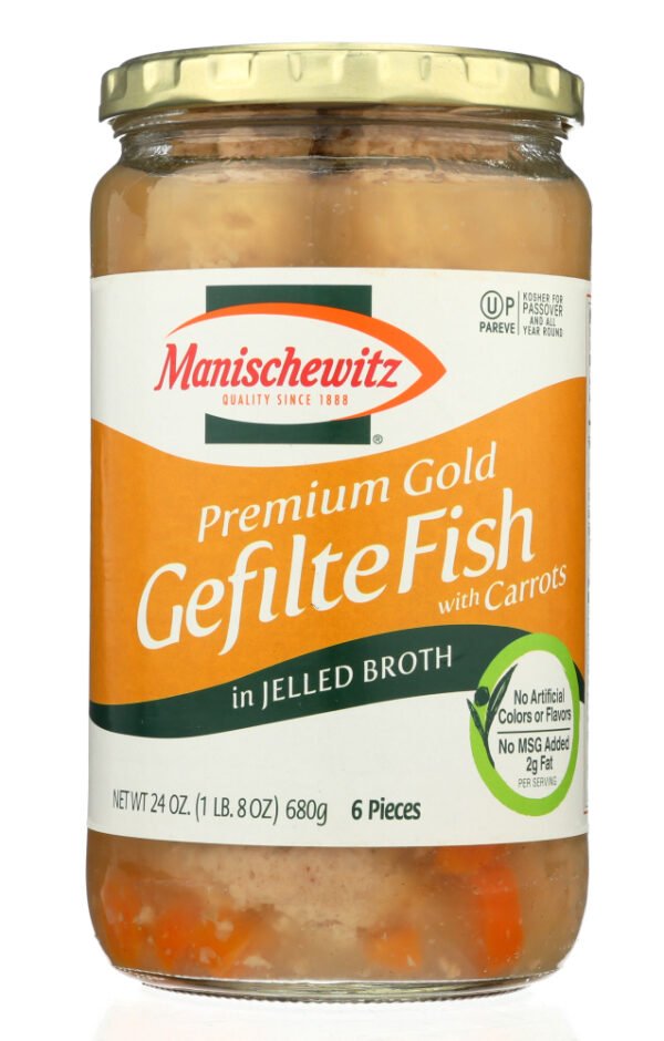 Premium Gold Gefilte Fish with Carrots in Jelled Broth