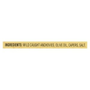 Rolled Fillets of Anchovies with Capers in Olive Oil