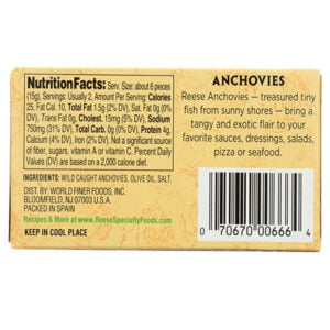 Reese Anchovies Flat Fillets in Pure Olive Oil