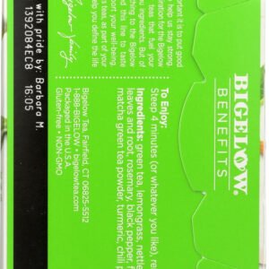 Benefits Turmeric Chili Matcha Green Tea 18 Bags