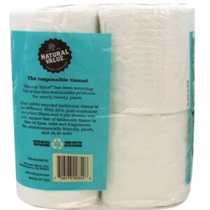 Recycled Bathroom Tissue 2-Ply Sheets 4 Rolls