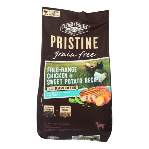 Pristine Grain Free Free Range Chicken & Sweet Potato Recipe With Raw Bites