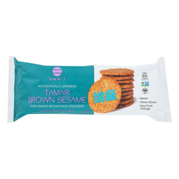 Tamari Brown Sesame Crackers