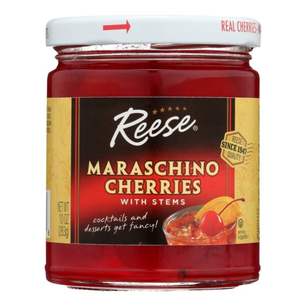 Red Maraschino Cherries with Stems