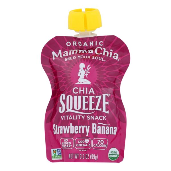 Organic Chia Squeeze Vitality Snack Strawberry Banana