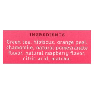 Green Tea Pomegranate Raspberry with Matcha 18 Tea Bags