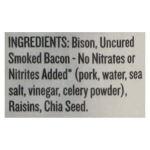 Bison Bacon Chia Snack Strip