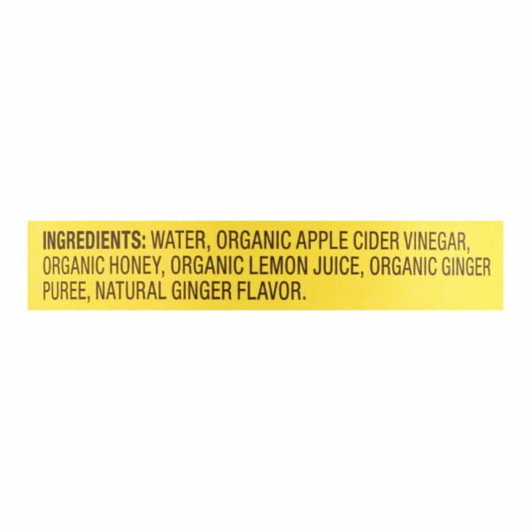 Organic Ginger Lemon Honey Apple Cider Vinegar Refreshers