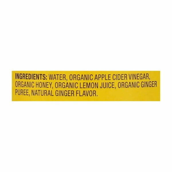 Organic Ginger Lemon Honey Apple Cider Vinegar Refreshers