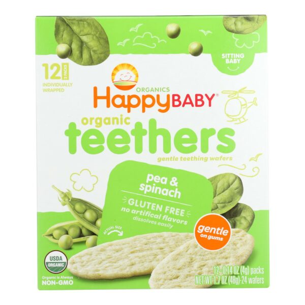 Organic Teething Wafers Pea and Spinach