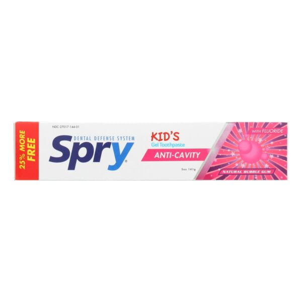 Kid's Anti-Cavity Bubble Gum Xylitol Gel Toothpaste