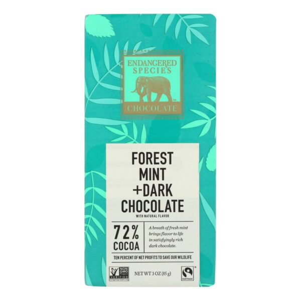 Natural Dark Chocolate Bar with Forest Mint