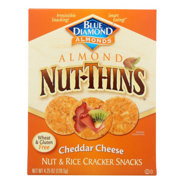 Almond Nut-Thins Cracker Snacks Cheddar Cheese
