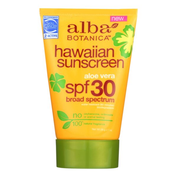 alba botanica hawaiian sunscreen lotion aloe vera spf 30