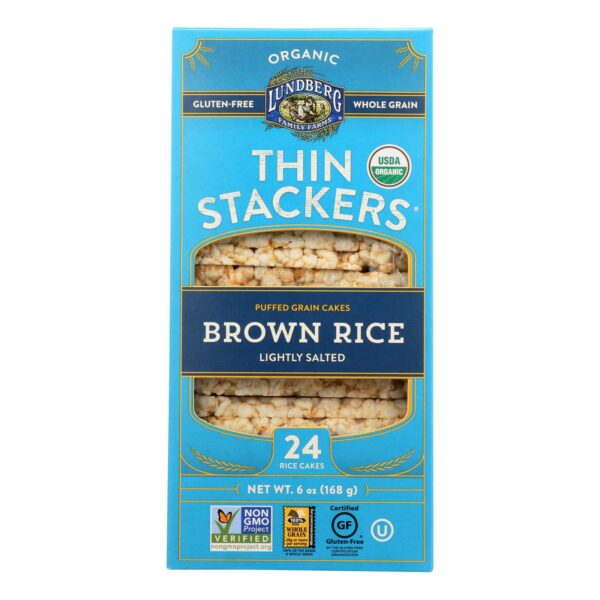 Rice Cakes Thin Stackers Brown Rice Lightly Salted