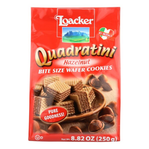 Quadratini Bite Size Wafer Cookies Hazelnut