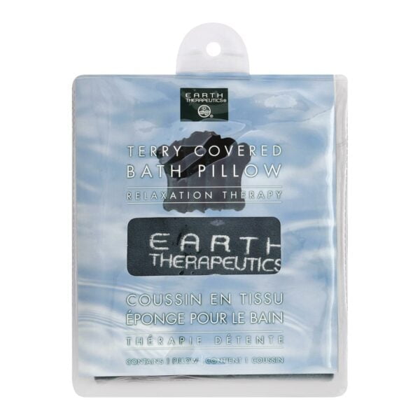 earth therapeutics terry covered bath pillow