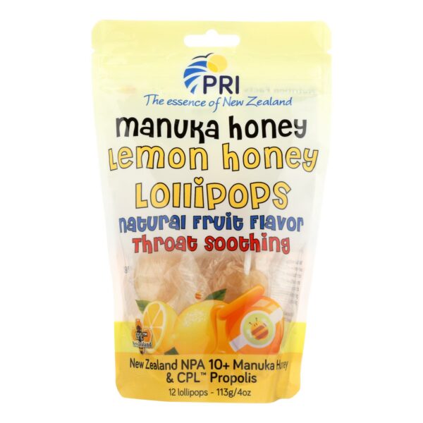 Lollipops Lemon & Honey Throat Soothing 12 Counts