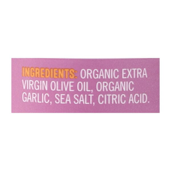Oil Olive Extra Virgin Garlic Organic