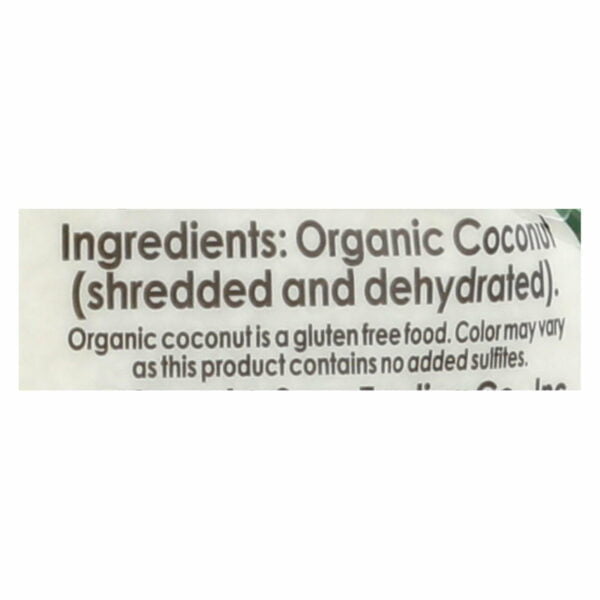 100% Organic Reduced Fat Shredded Coconut