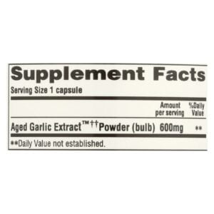 Aged Garlic Extract Cardiovascular Extra Strength Reserve