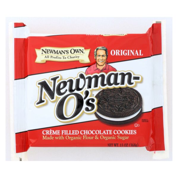 Newman O's Original Cookies Chocolate with Vanilla Creme