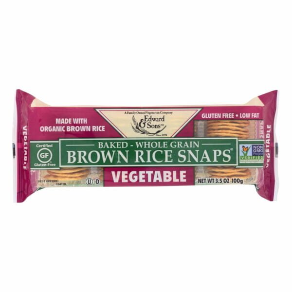 Baked Brown Rice Snaps Vegetable