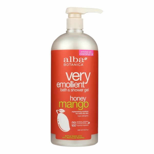 alba botanica very emollient bath & shower gel honey mango