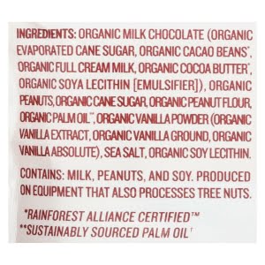 Organic Peanut Butter Cups Milk Chocolate