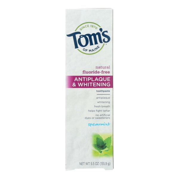 Antiplaque & Whitening Fluoride-Free Toothpaste Spearmint