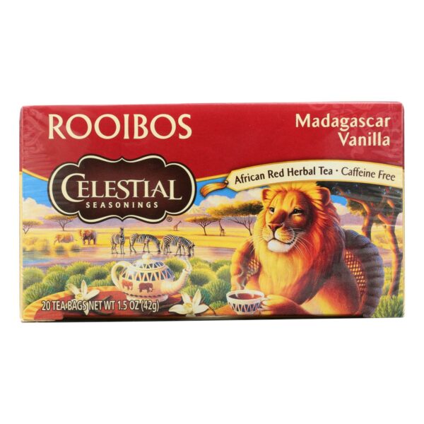 Red Tea African Rooibos Caffeine Free Madagascar Vanilla 20 Tea Bags