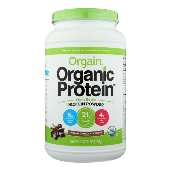 Organic Protein Plant Based Powder Creamy Chocolate Fudge