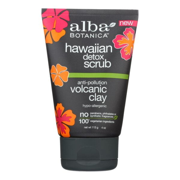 alba botanica hawaiian detox scrub anti pollution volcanic clay