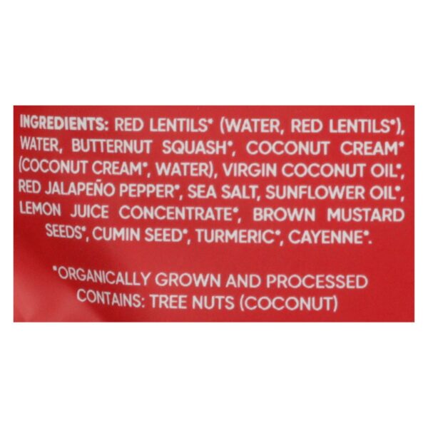 Red Lentil Butternut Squash & Coconut Organic Everyday Dal