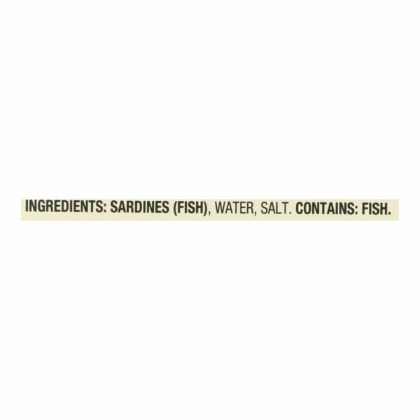 Sardines in Water Salt Added