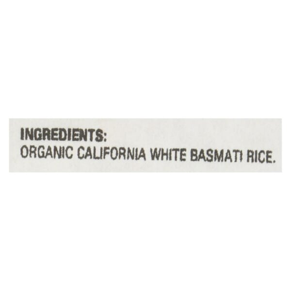 Rice White Basmati Organic