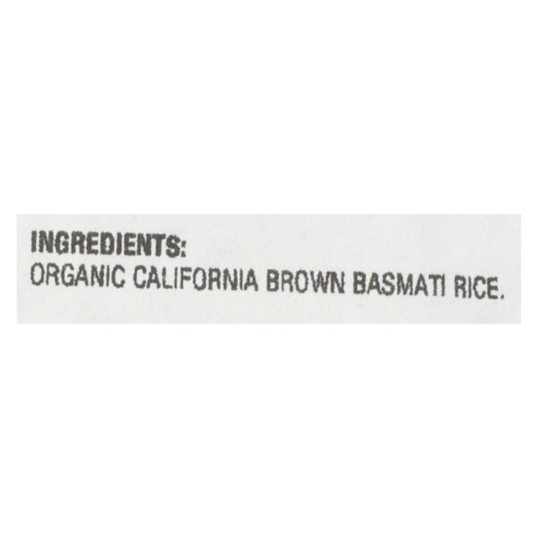 Brown Basmati California Organic