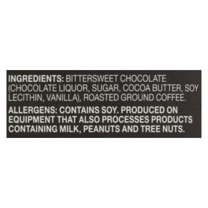 Natural Dark Chocolate Bar with Espresso Beans
