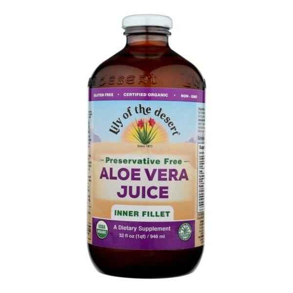 Organic Aloe Vera Juice Inner Fillet Preservative Free