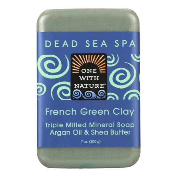 French Green Clay Triple Milled Mineral Bar Soap Argan Oil & Shea Butter