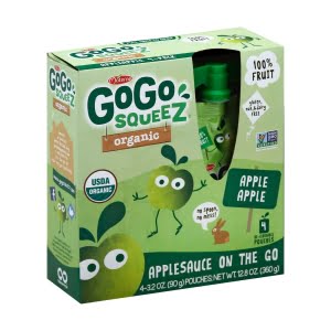 Organic Apple Apple Fruit On The Go Pouch 4Pk
