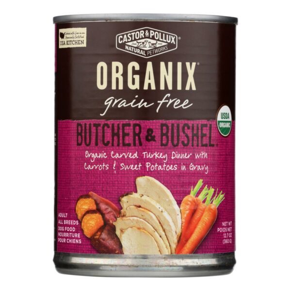 Dog Food Can Organic Butcher and Bushel Turkey Carrots