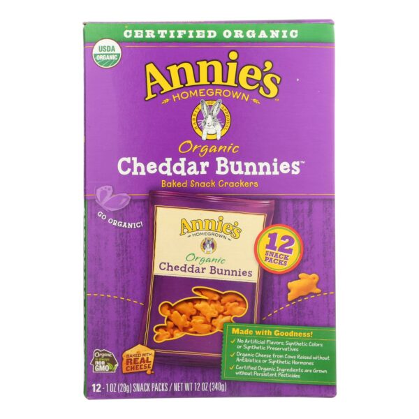 Cheddar Bunnies Baked Snack Crackers 12 Pack