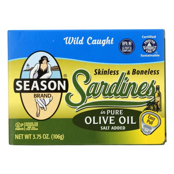 Skinless and Boneless Imported Sardines in Pure Olive Oil