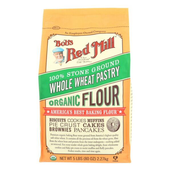 100% Stone Ground Whole Wheat Pastry Organic Flour