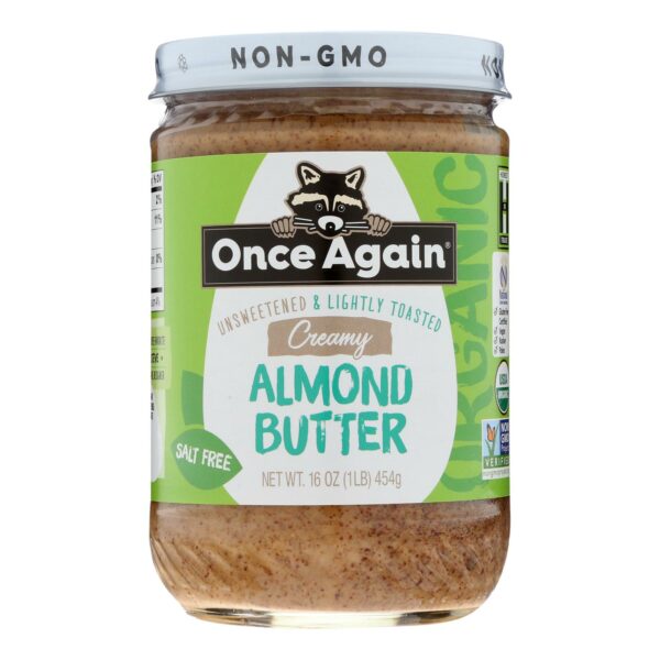 Organic Almond Butter Lightly Toasted Creamy