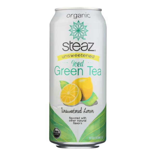 Organic Iced Green Tea Unsweetened with Lemon