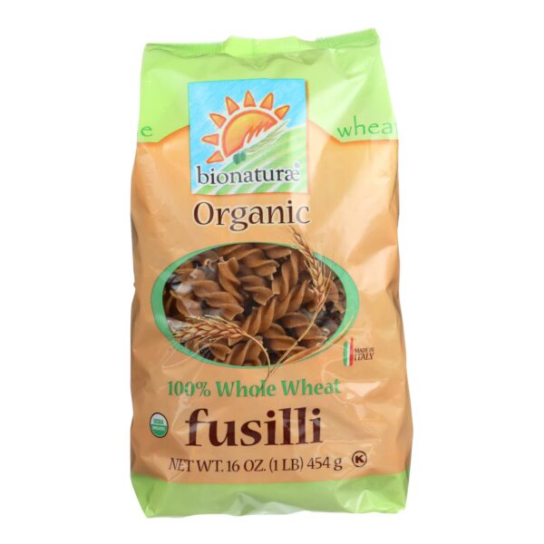 100 Percent Organic Whole Wheat Fusilli