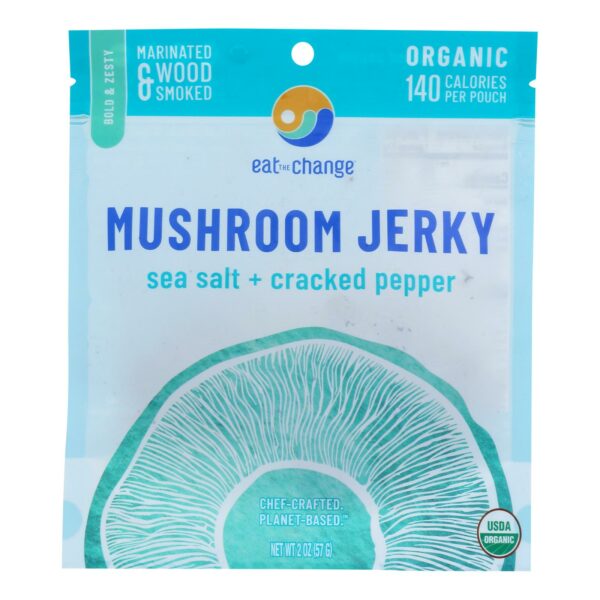 Organic Sea Salt And Cracked Pepper Mushroom Jerky