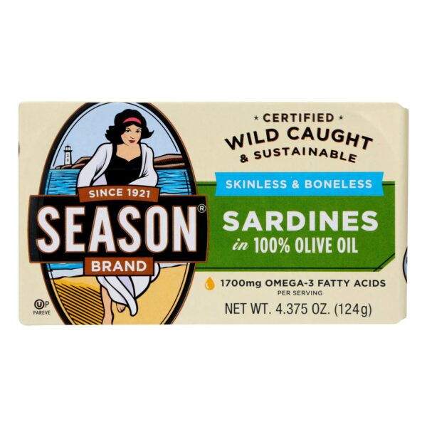 Imported Skinless & Boneless Sardines in Pure Olive Oil Salt Added